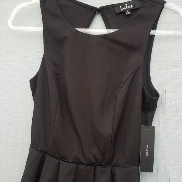Lulus | Little Black Dress Swing Skirt Fit and Flair Low Back Small - Picture 5 of 7